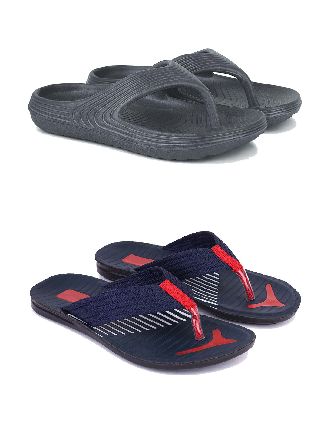 DRACKFOOT Men Set Of 2 Comfort Flip-Flop Thongs
