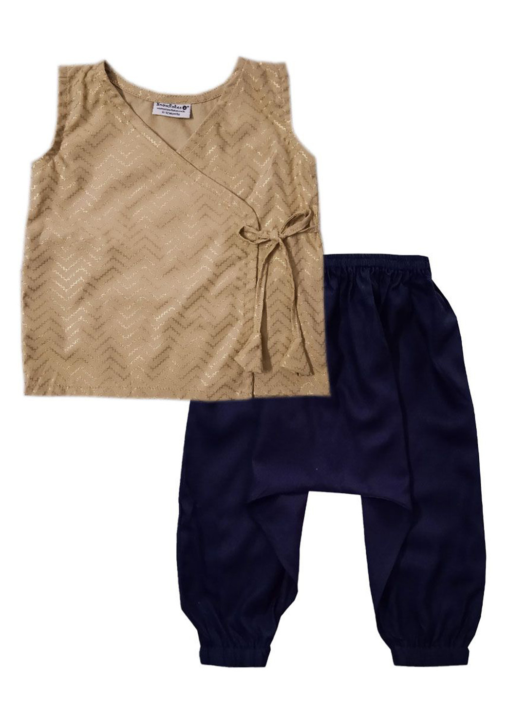 SNOWFLAKES Kids Printed Jabla Top With Harem Pant