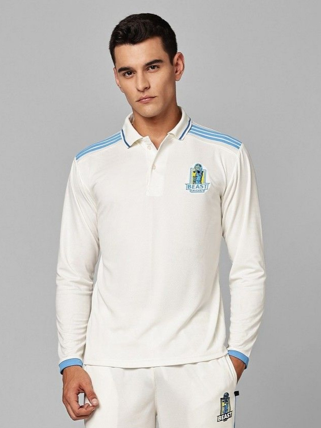 BEAST CRICKET Men Colourblocked Polo Collar T-shirt