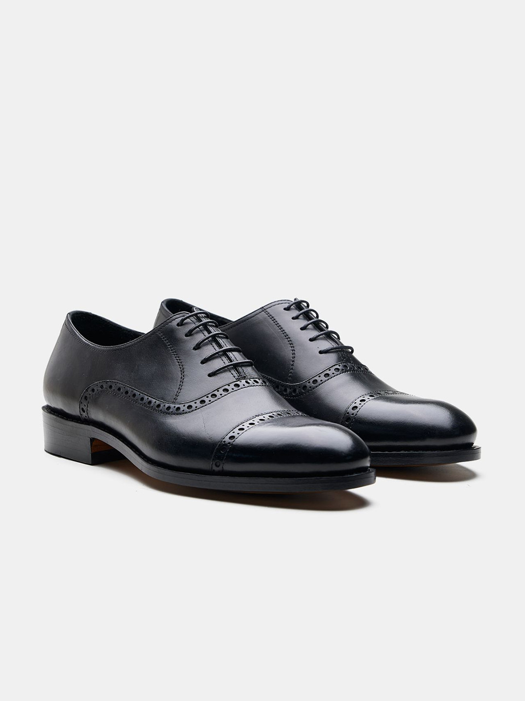 KOZASKO Goodyear Welted Semi Brogue Captoe Oxfords