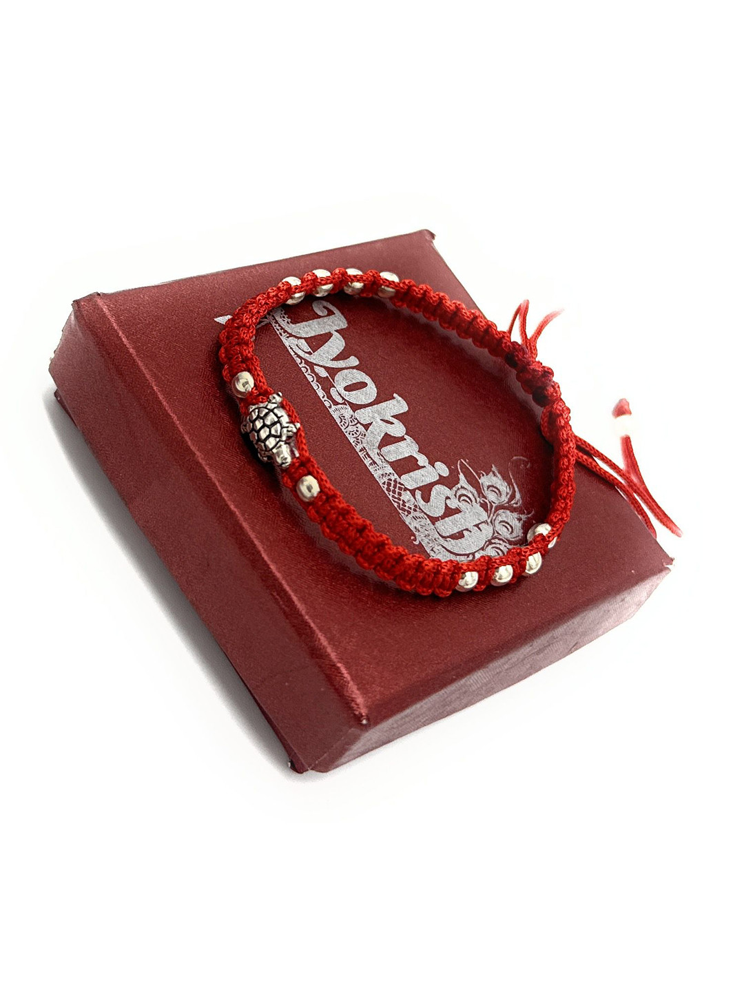 Jyokrish Silver-Plated Artificial Beaded Turtle Wraparound Bracelet