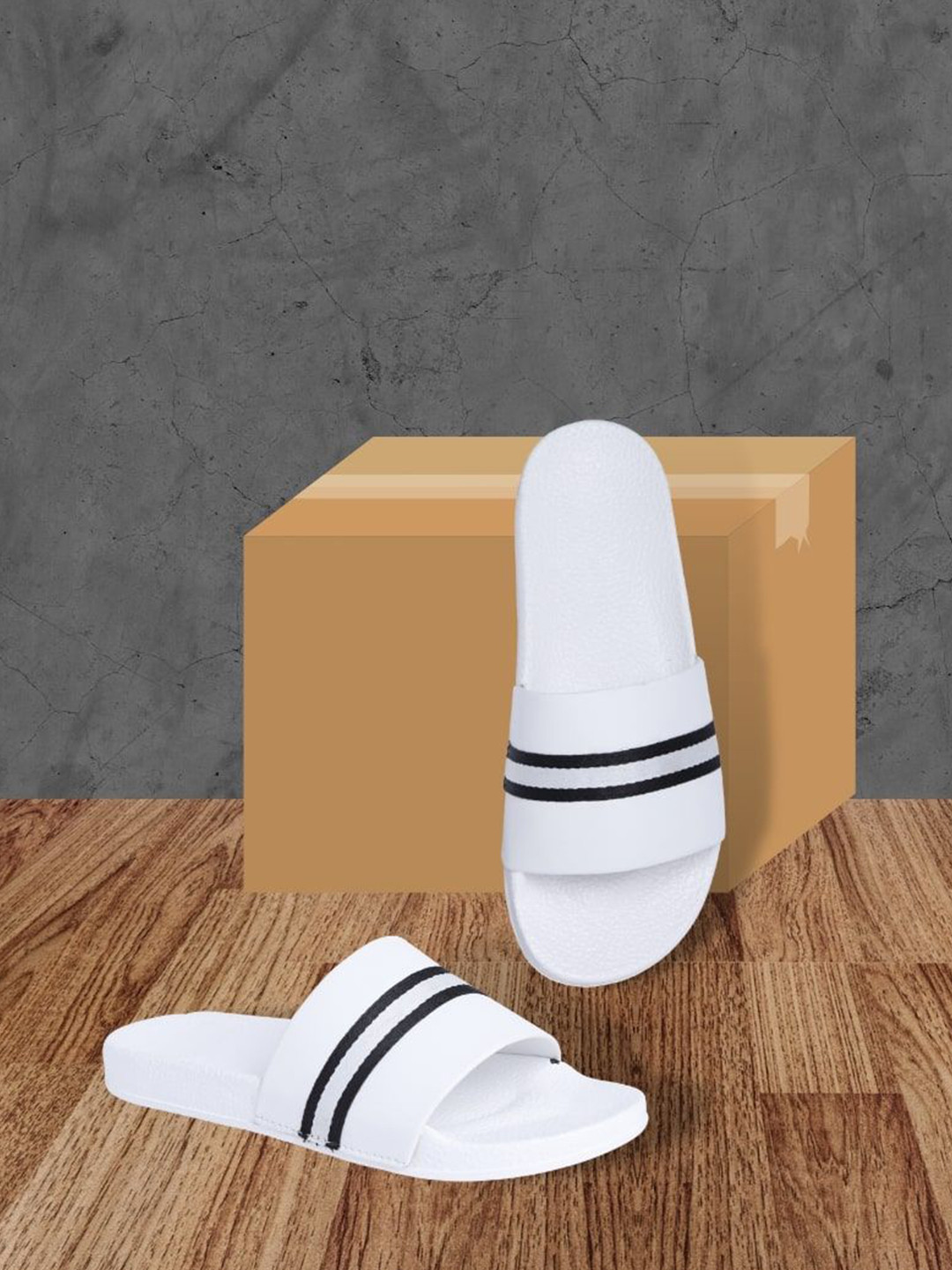 PERY PAO SStriped tylish Flip Flop Sliders