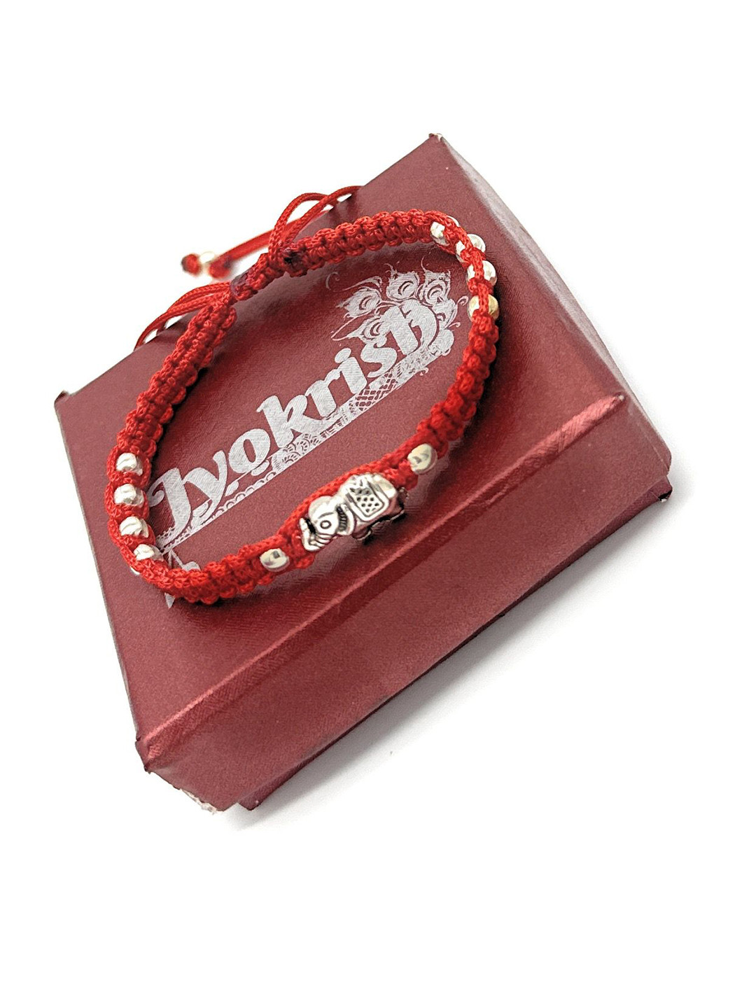 Jyokrish Silver-Plated Elephant Wraparound Bracelet