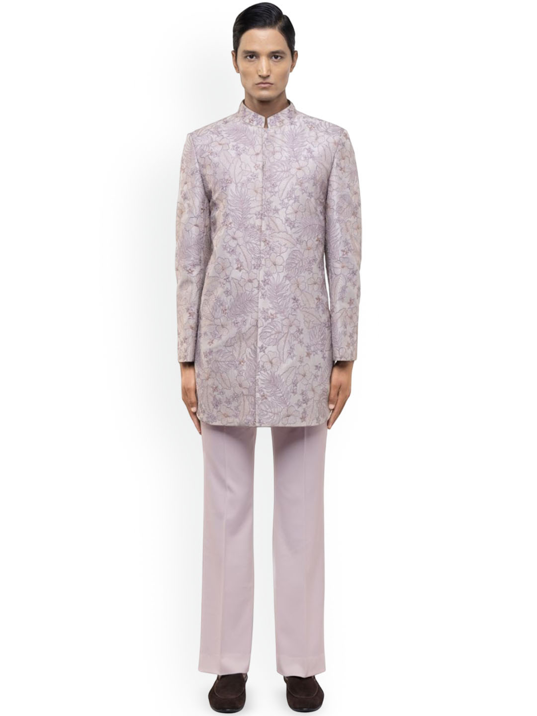 SDS By Kushal Shah Tropical Embroidered Sherwani Set