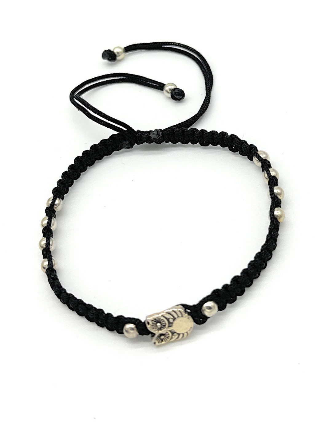 Jyokrish Silver-Plated Artificial Beaded Owl Wraparound Bracelet