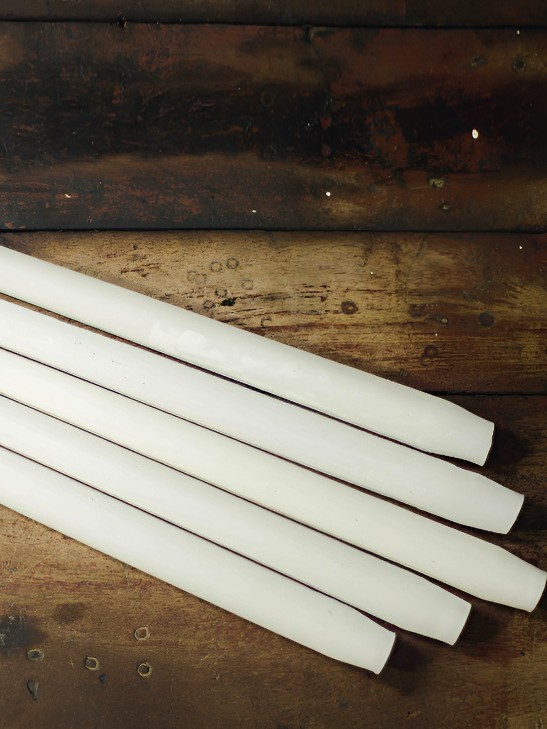 LIGHT JEWELS TAPER 5Pcs Smokeless 1 Wick Solid Geometric Regular Pillar Candles