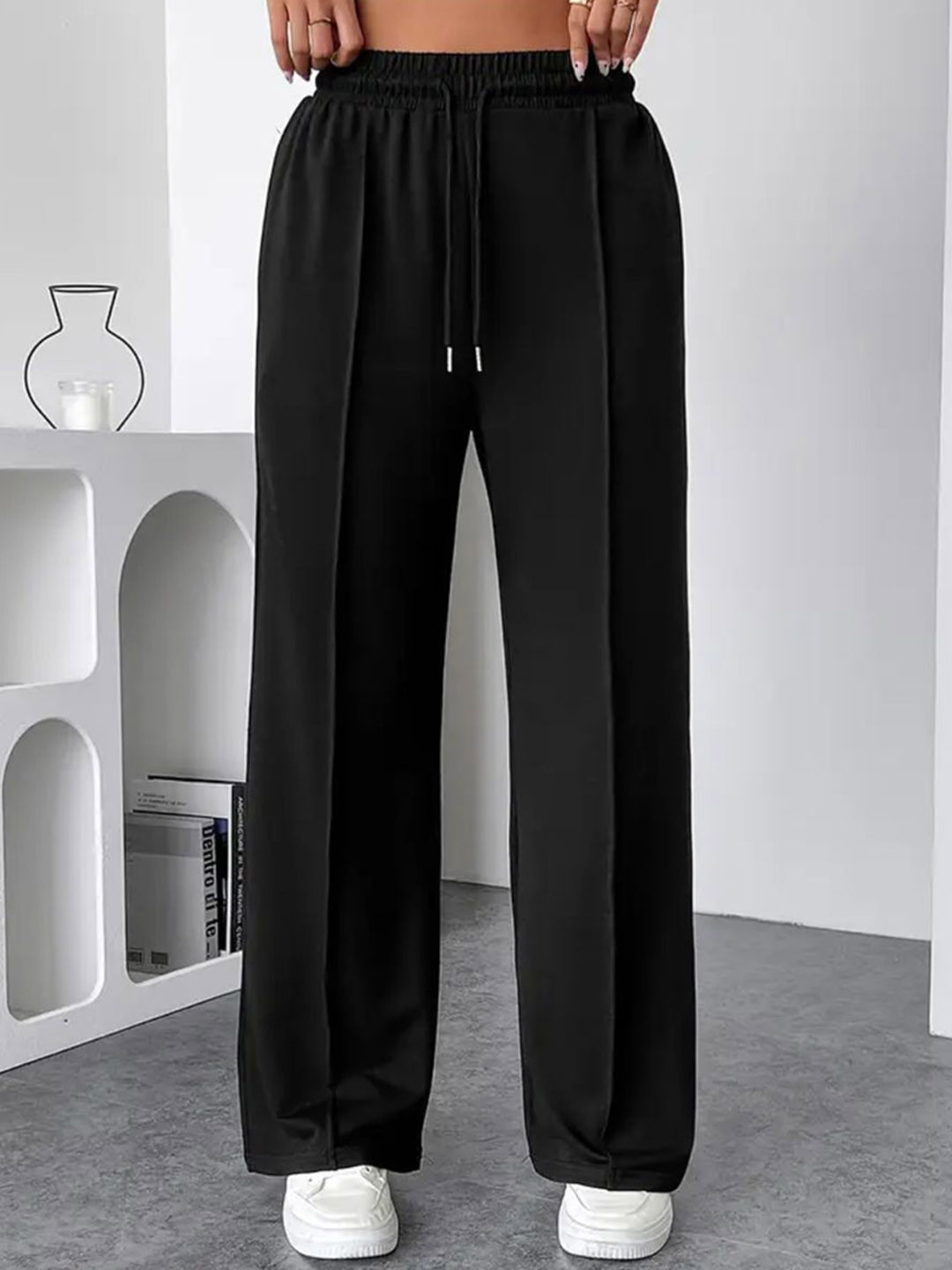 Povaxpo Women High-Rise Loose-Fit Track Pants