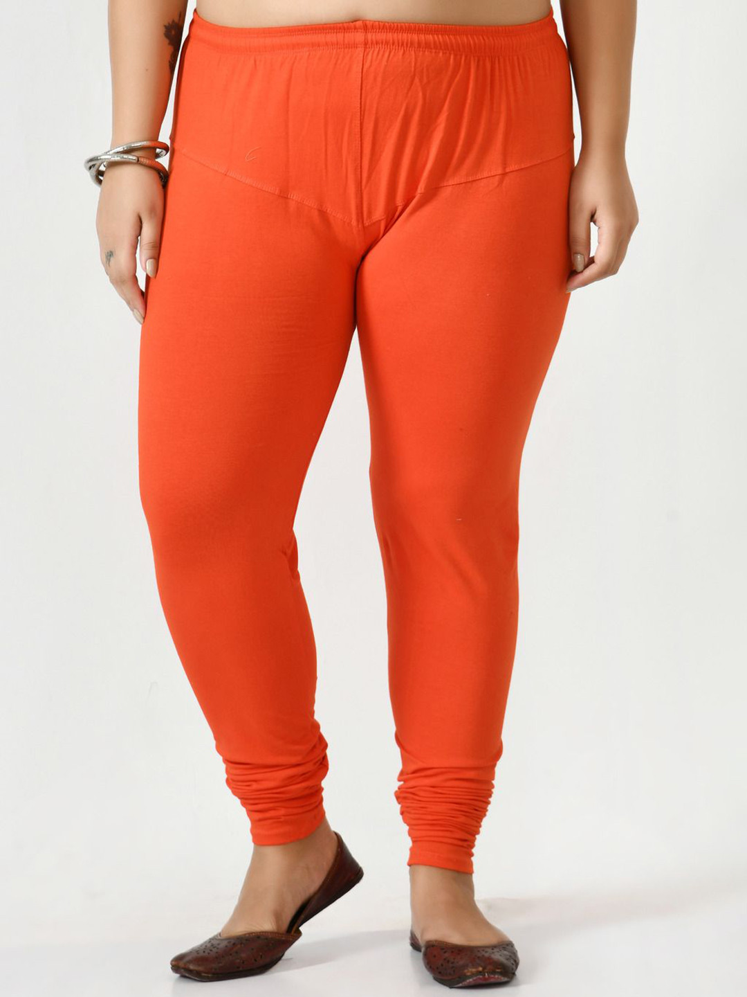 Fruba Women Plus Size Solid 4-Way Stretch Leggings