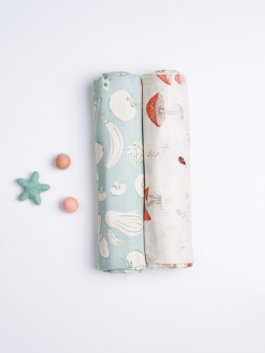 Cocoon Care Set Of 2 Bamboo Cotton Muslin Swaddle