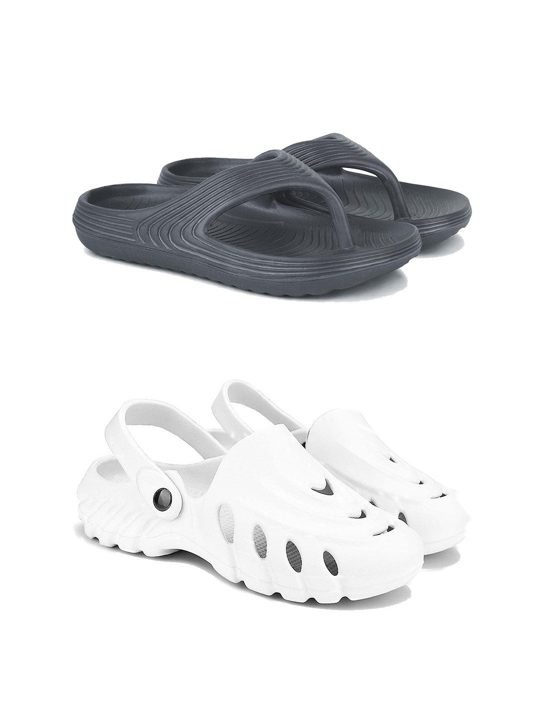 PENNEN Set Of 2 High Quality & Soft Thong Flip Flops & Clogs