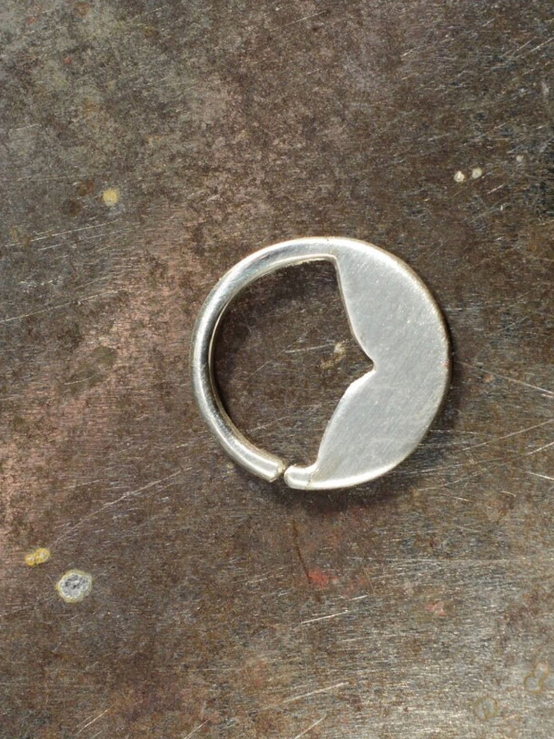 Sangria 925 Sterling Silver Vaira Ring Septum Nosepin