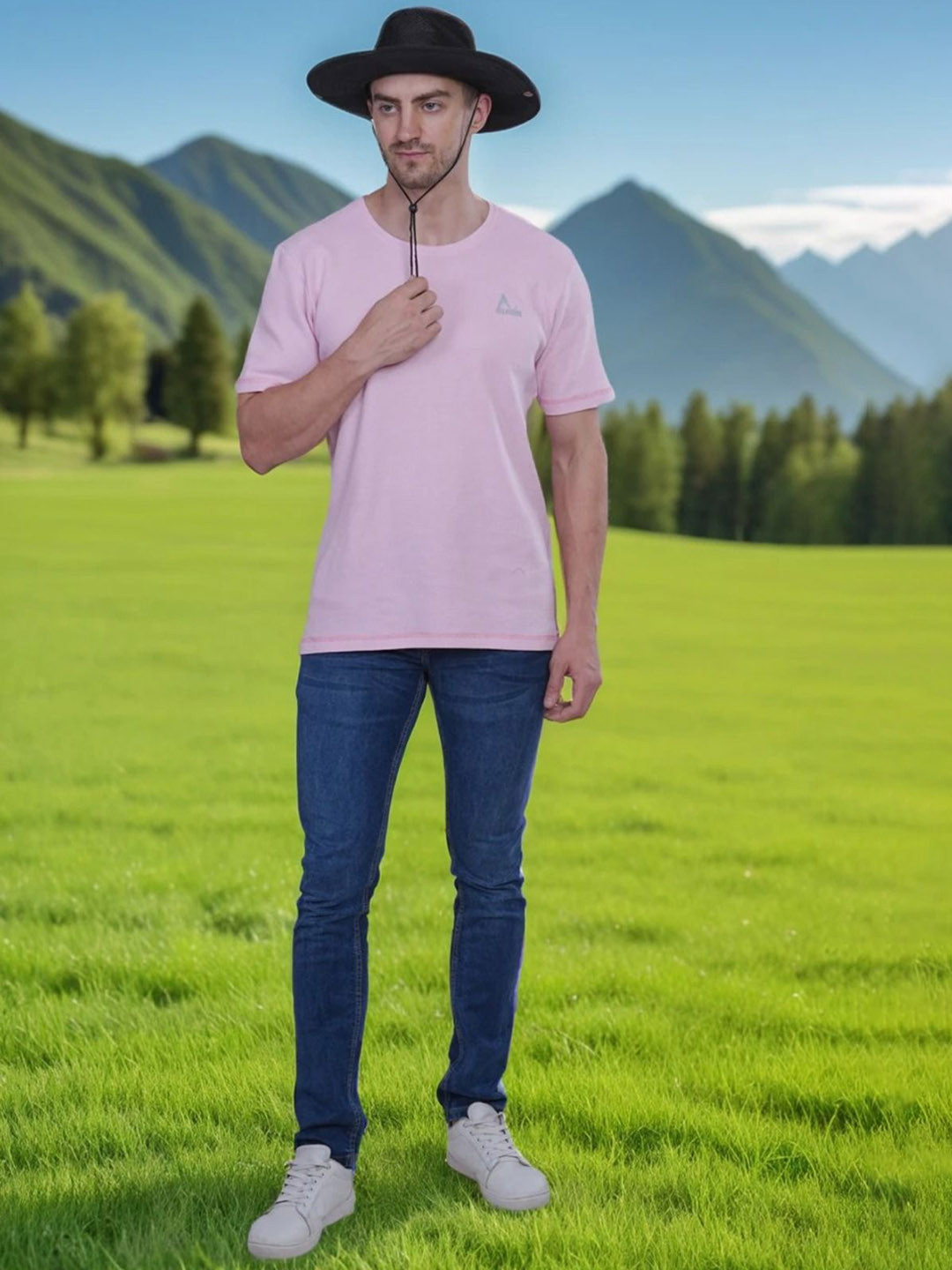 TEEMOODS Unisex Wide Brim Fedora Hat