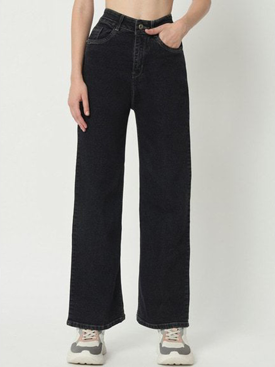 VBEAUTI Women Jean Boyfriend Fit High-Rise Stretchable Jeans