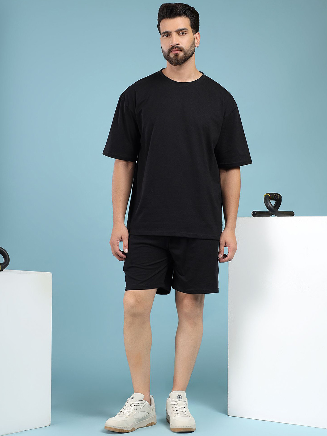 KVETOO Pure Cotton Oversize T-Shirt & Shorts Co-Ord Set