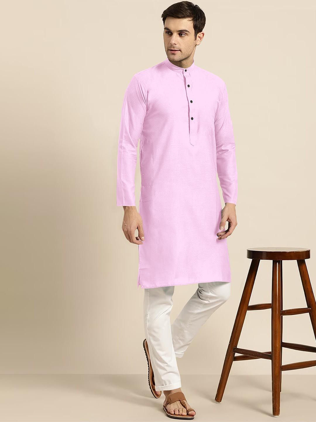 TIGER SNAKE Men Striped Chikankari Pathani Kurta