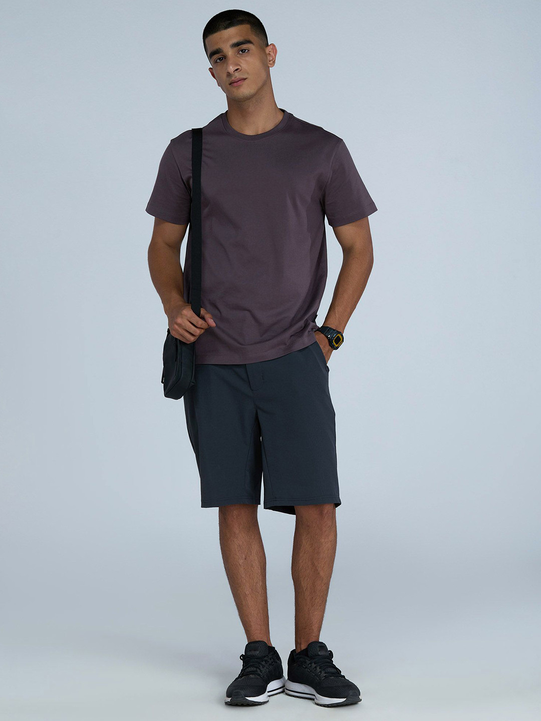 CAVA Men Steel Blue Charcoal Stride Golf Shorts