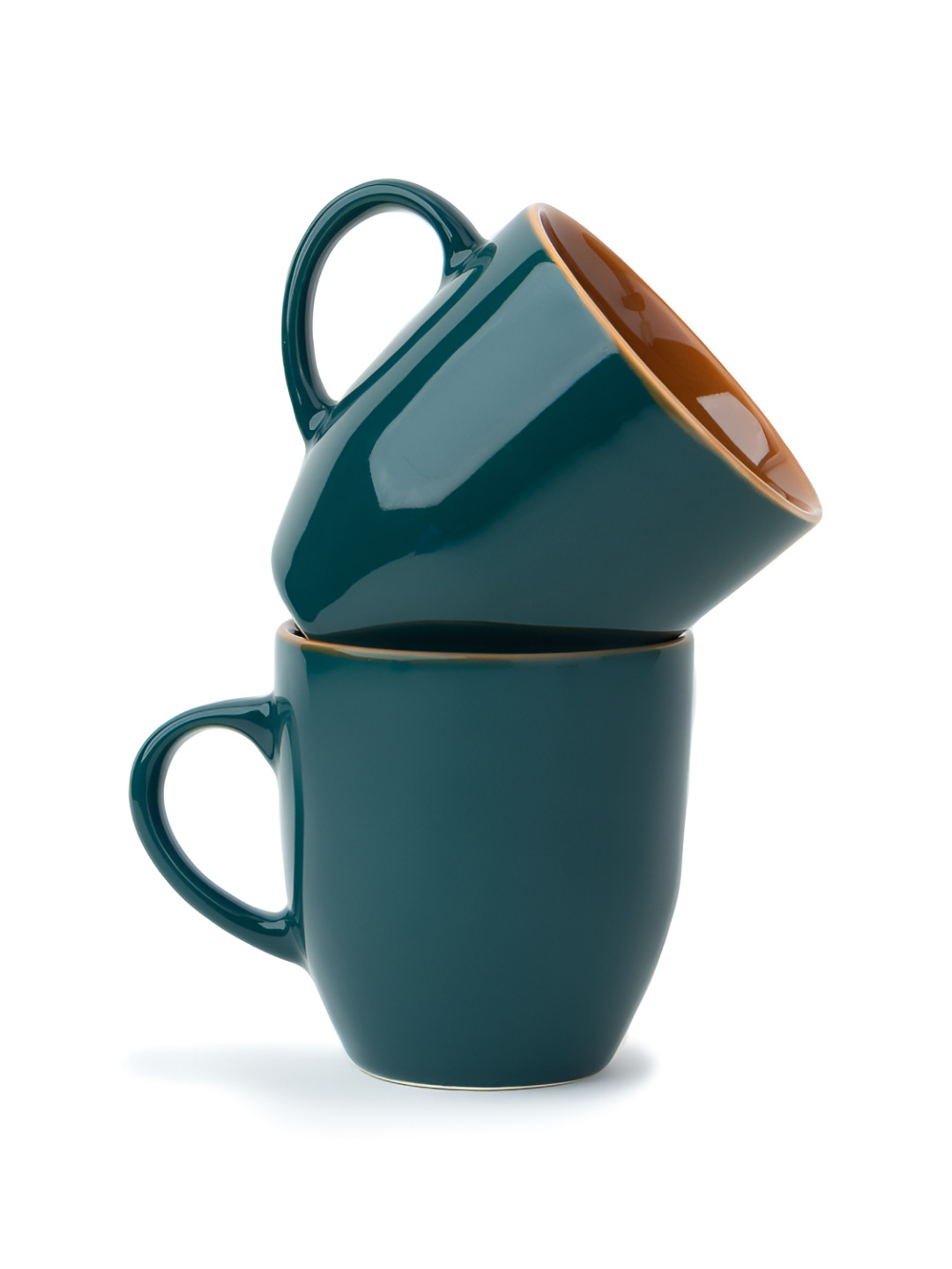 SHAY Worlds Best Son Teal Ceramic Handmade 2 Piece Mugs-300ml