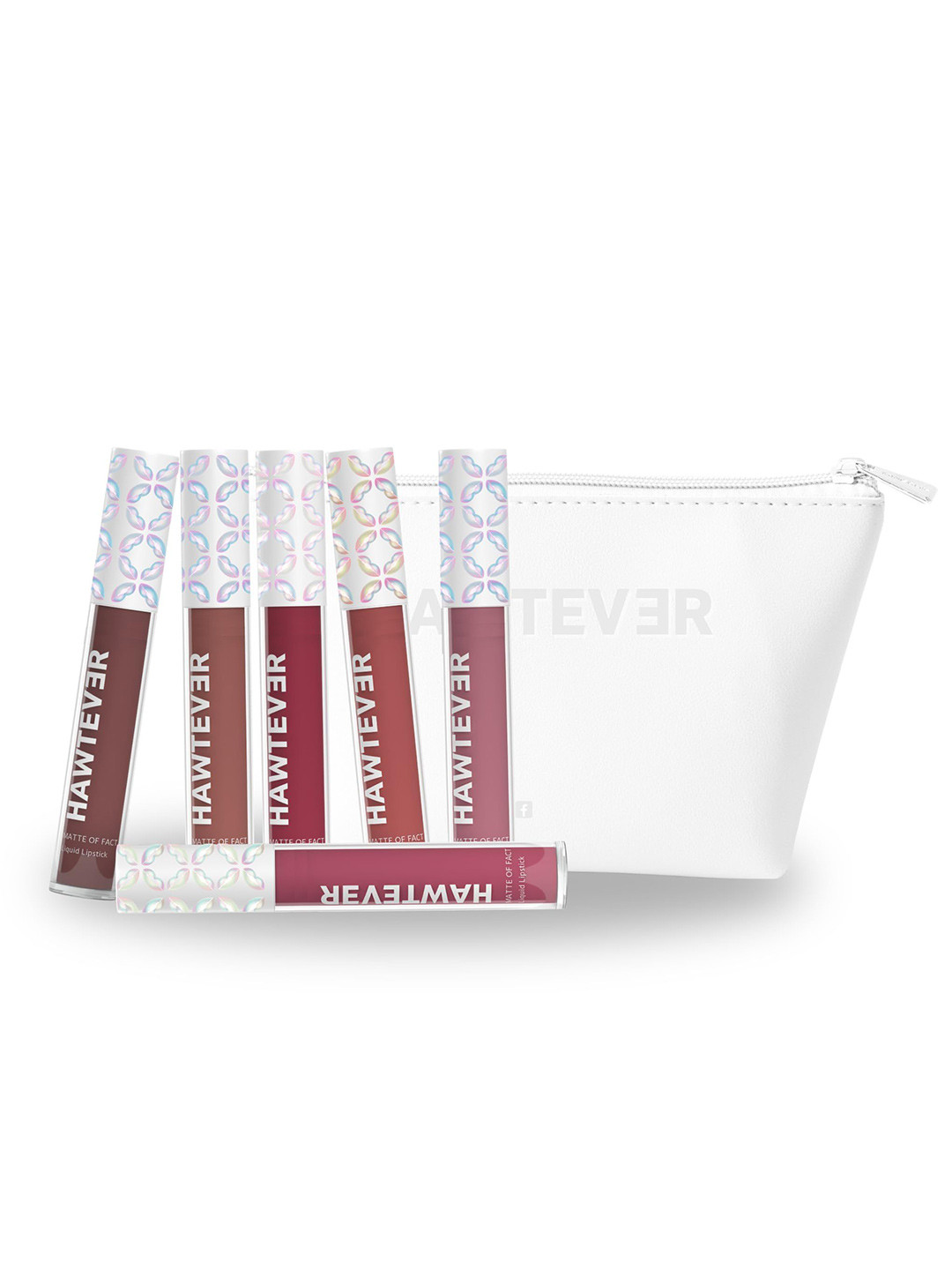 Hawtever Set Of 6 Matte Of Fact Liquid Lipstick- 4 g Each- Dusty Rose- Cinamon- Nude Brown