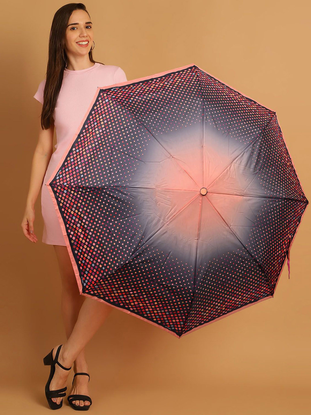 Aura Semi-Automatic 2 Fold Self Design Umbrellas