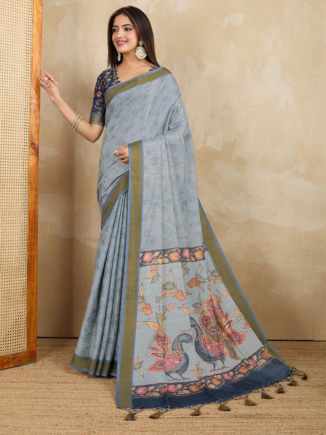 all about you Ethnic Motifs Printed Madhubani Saree