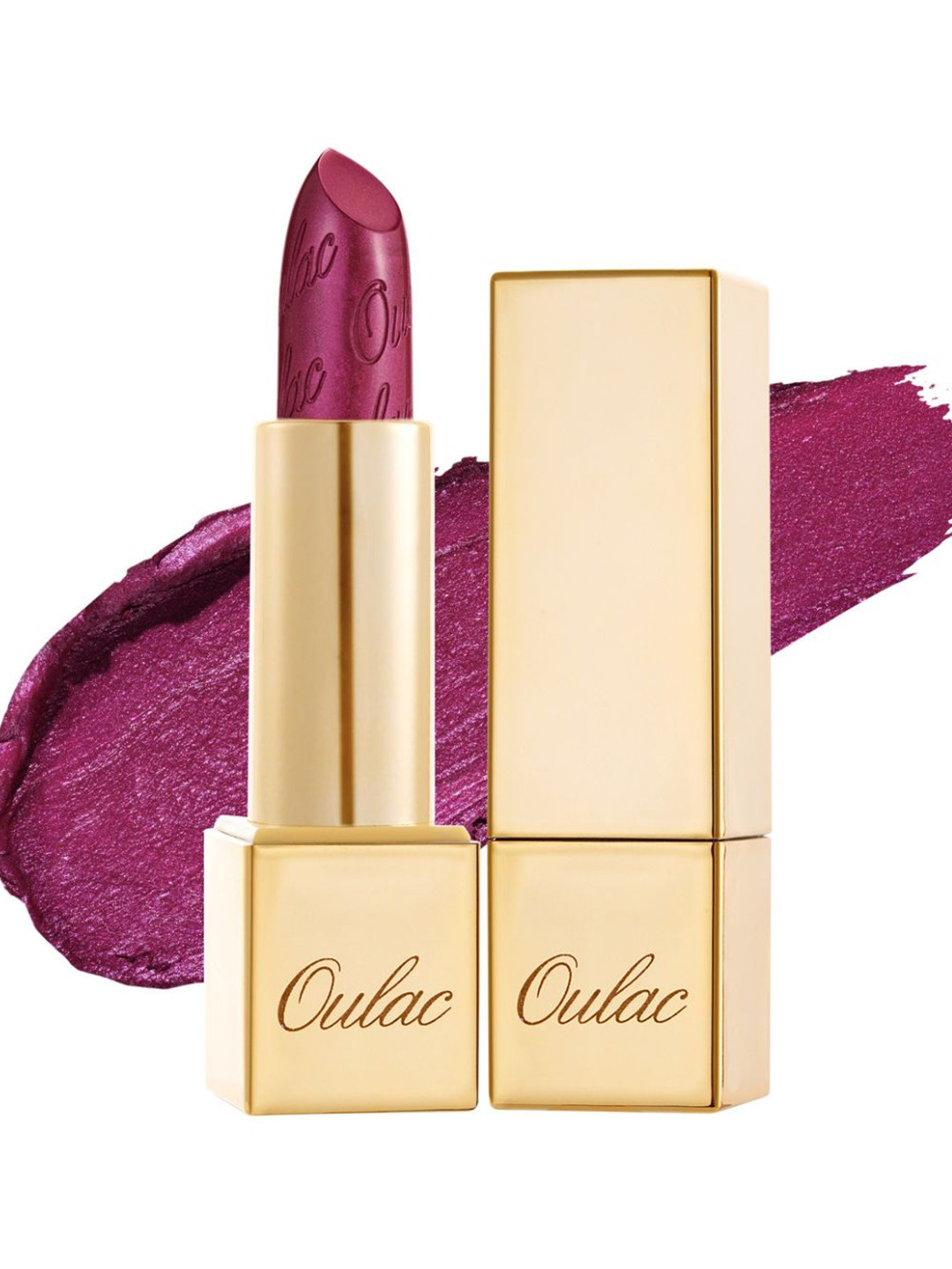 Oulac Metallic Shine Long Lasting Lipstick With Vitamin E - 4.3 g- Sugar Plum 04