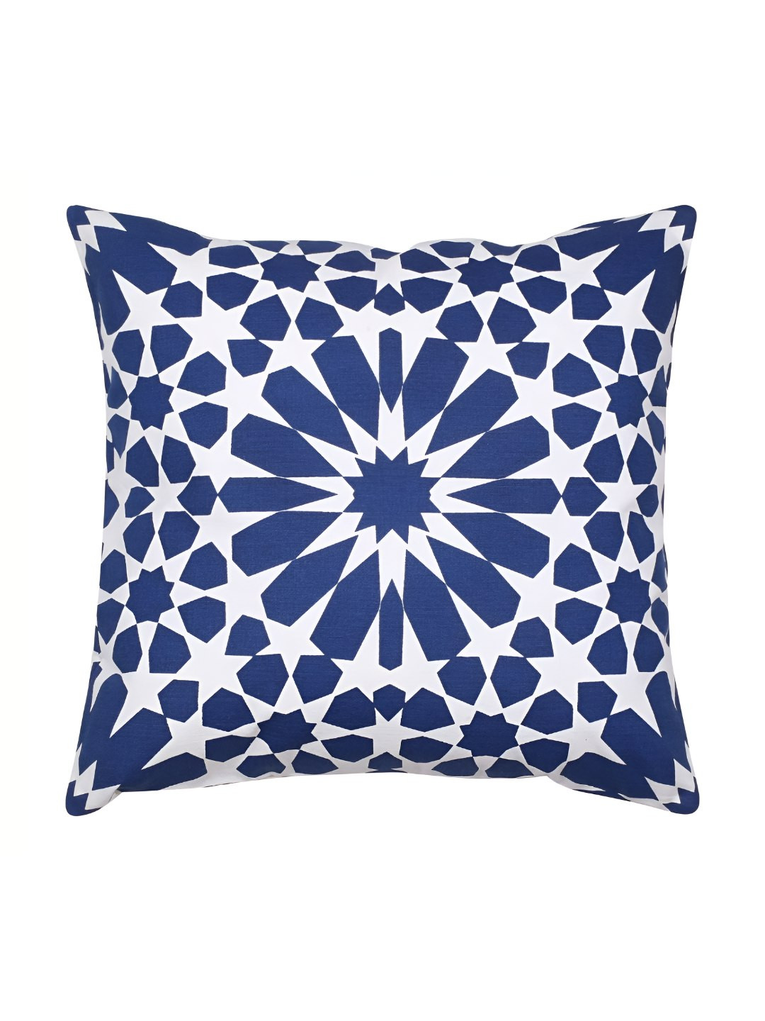 HOMEBIA DESIGNS Blue & White Set of 5 Geometric Square Cushion Covers