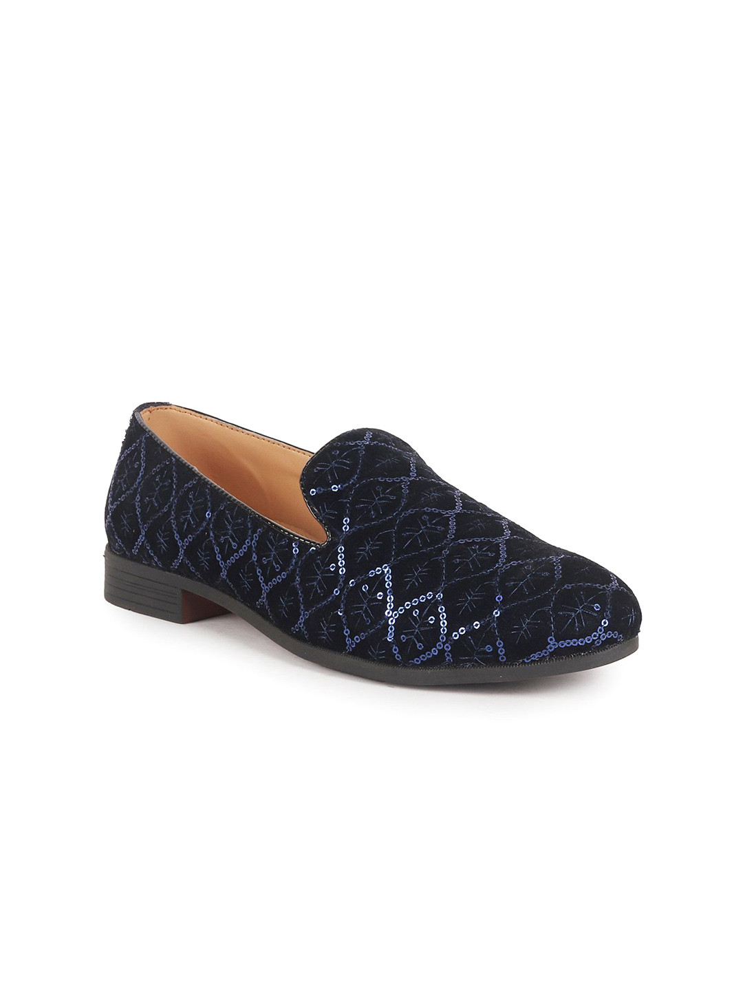 FAUSTO Men Woven DesignVelvet Mojaris
