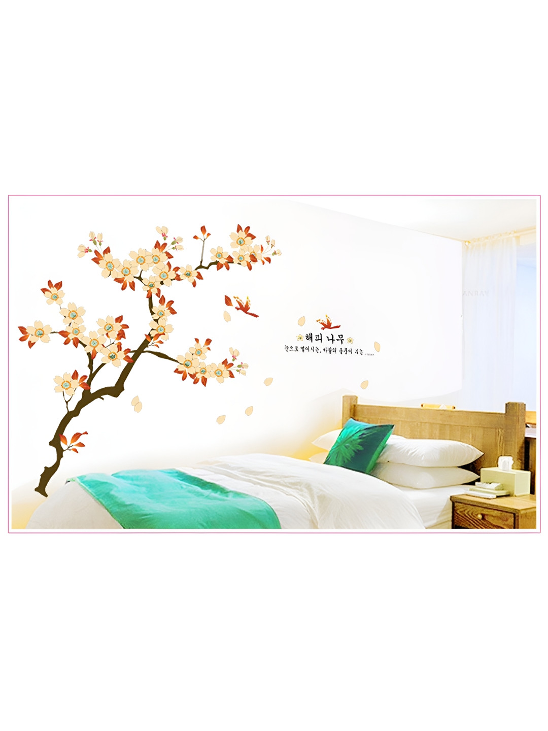 INDIAN ROYALS Cream Coloured & Red Printed Self-Adhesive & Durable Wall Sticker