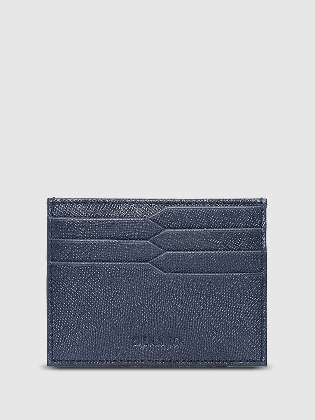 SENNES Unisex Textured Leather Card Holder
