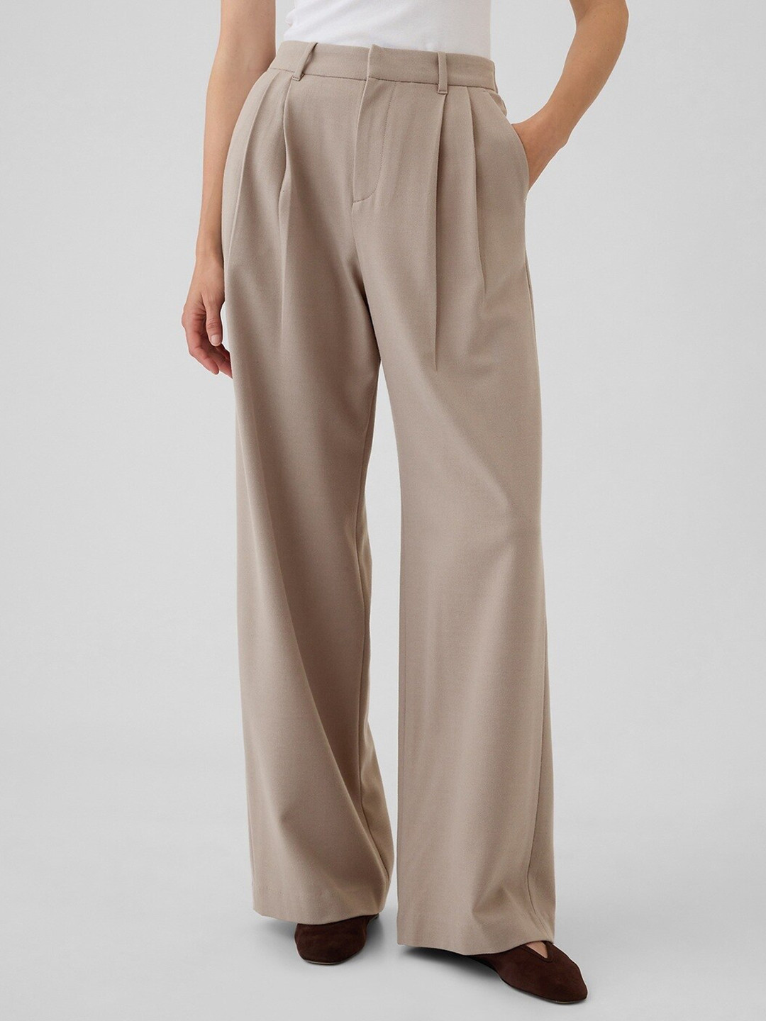 slim fit dress slacks Heymoments Women's Wide Leg Dress Pants with Pockets Monet Garden Medi –  supplyity main image 1