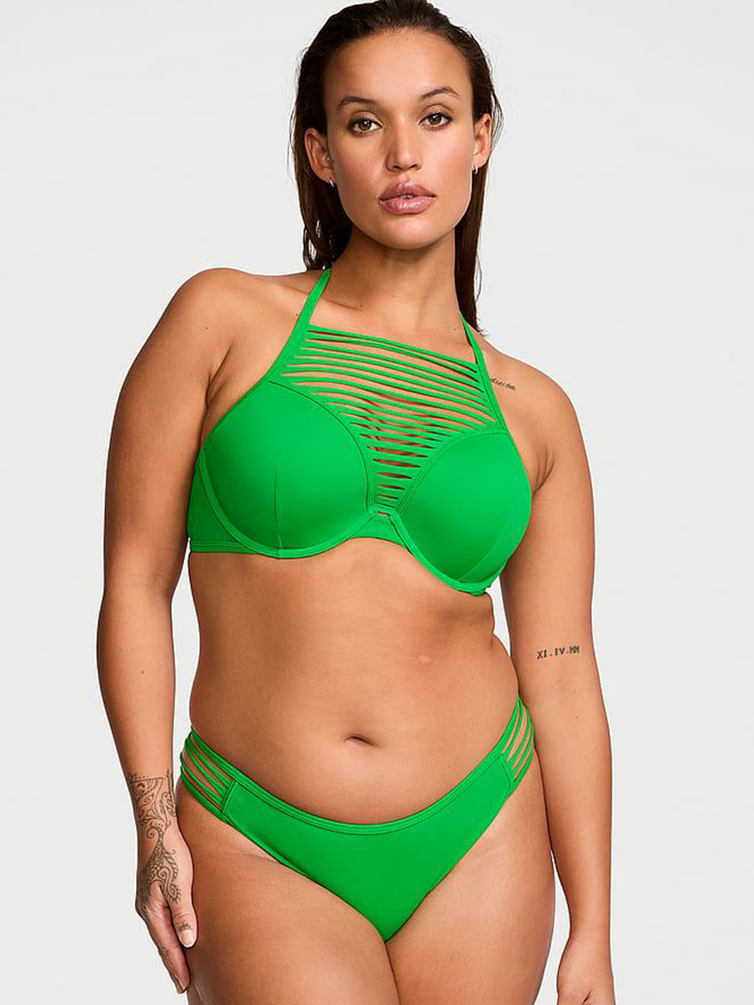 Victoria's Secret Women Swim VS Archives Swim Strappy Hipster Brazilian Bikini Bottom