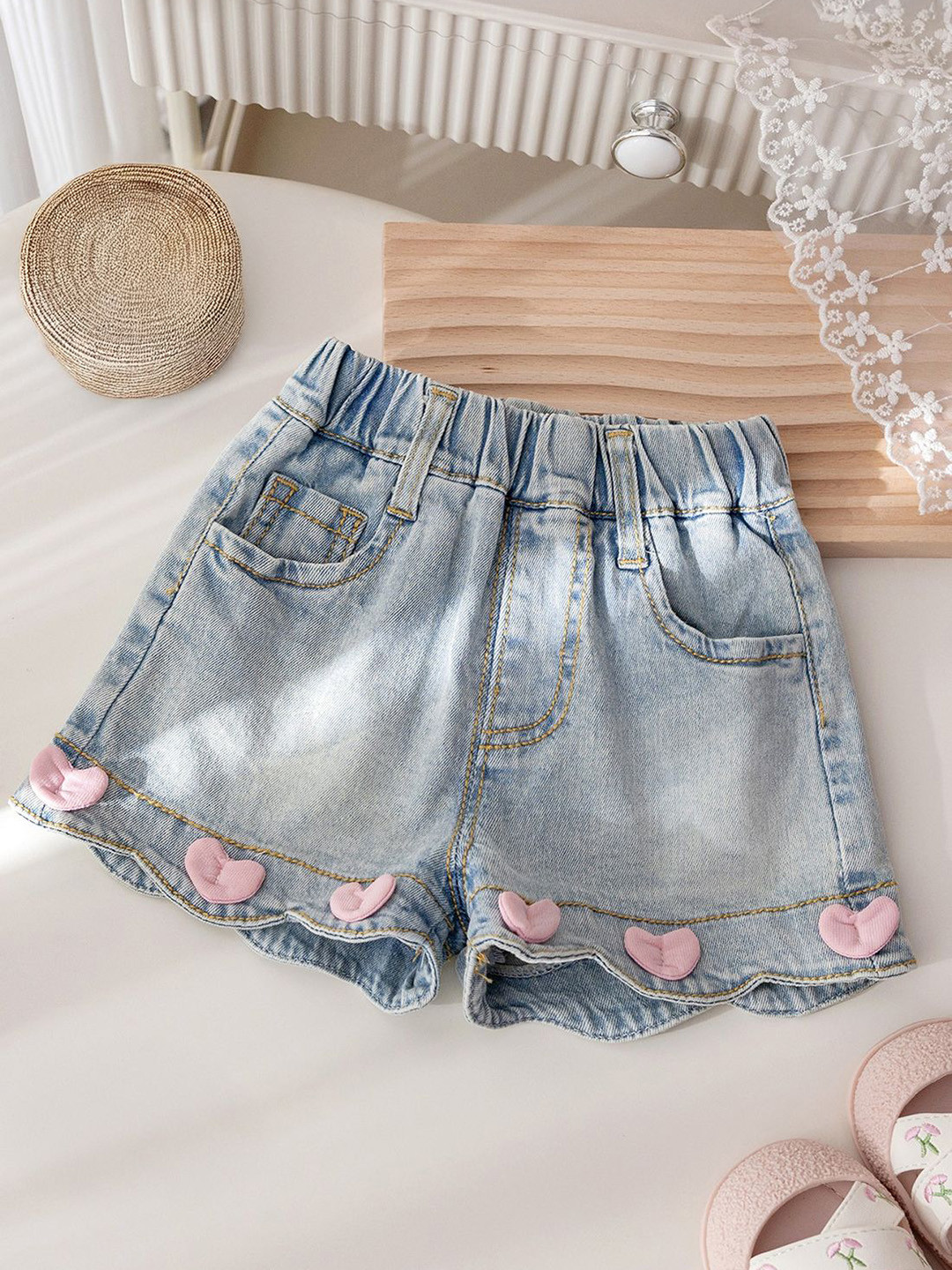 FOREVER FRIDAY Girls Pure Cotton Regular Fit Hot Pants Shorts