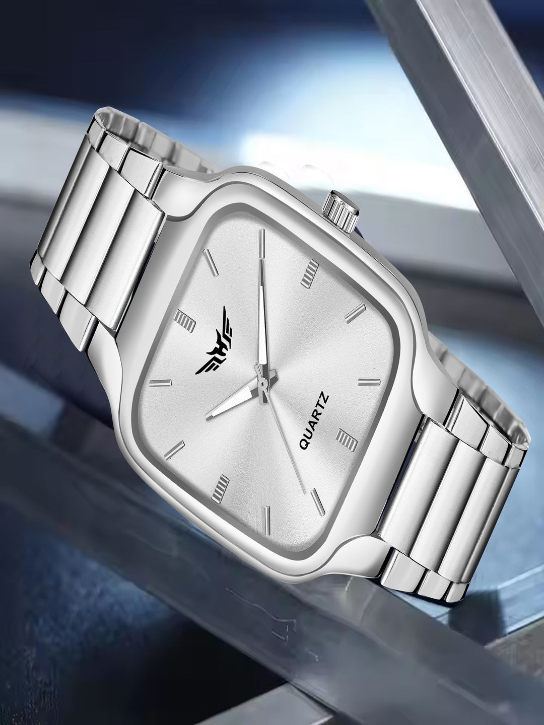 Hala Men Aluminium Dial & Stainless Steel Straps Analogue Watch Hala-8186-Silver