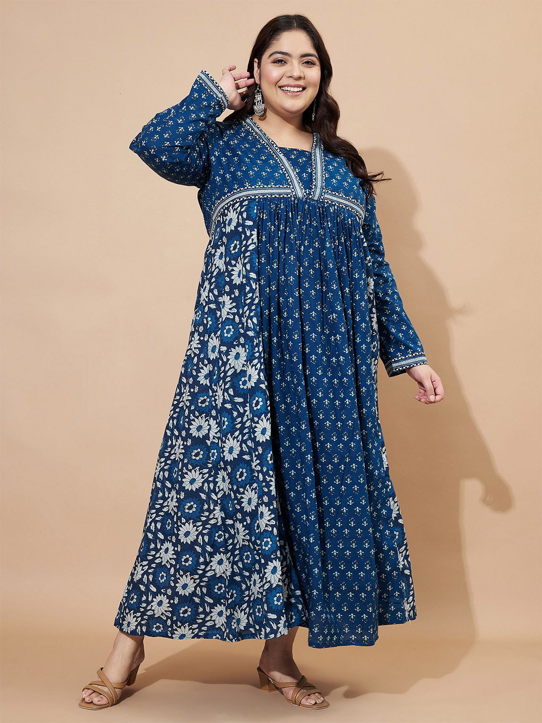 KALINI Women Floral Printed Floral Anarkali Kurta