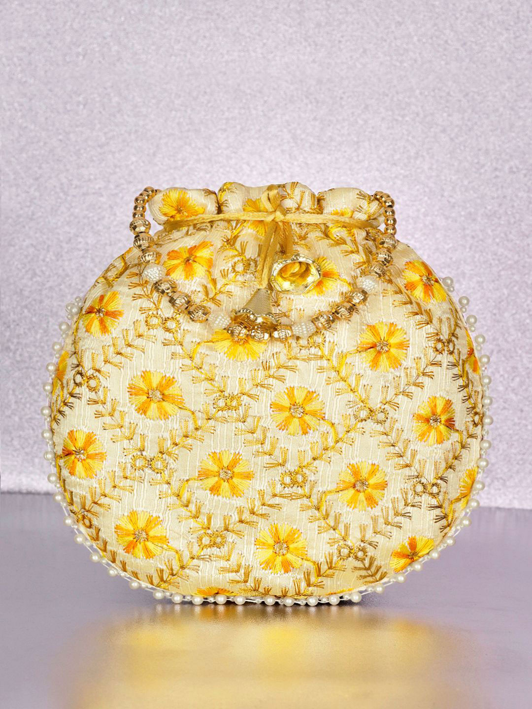Peora Embroidered Potli Clutch