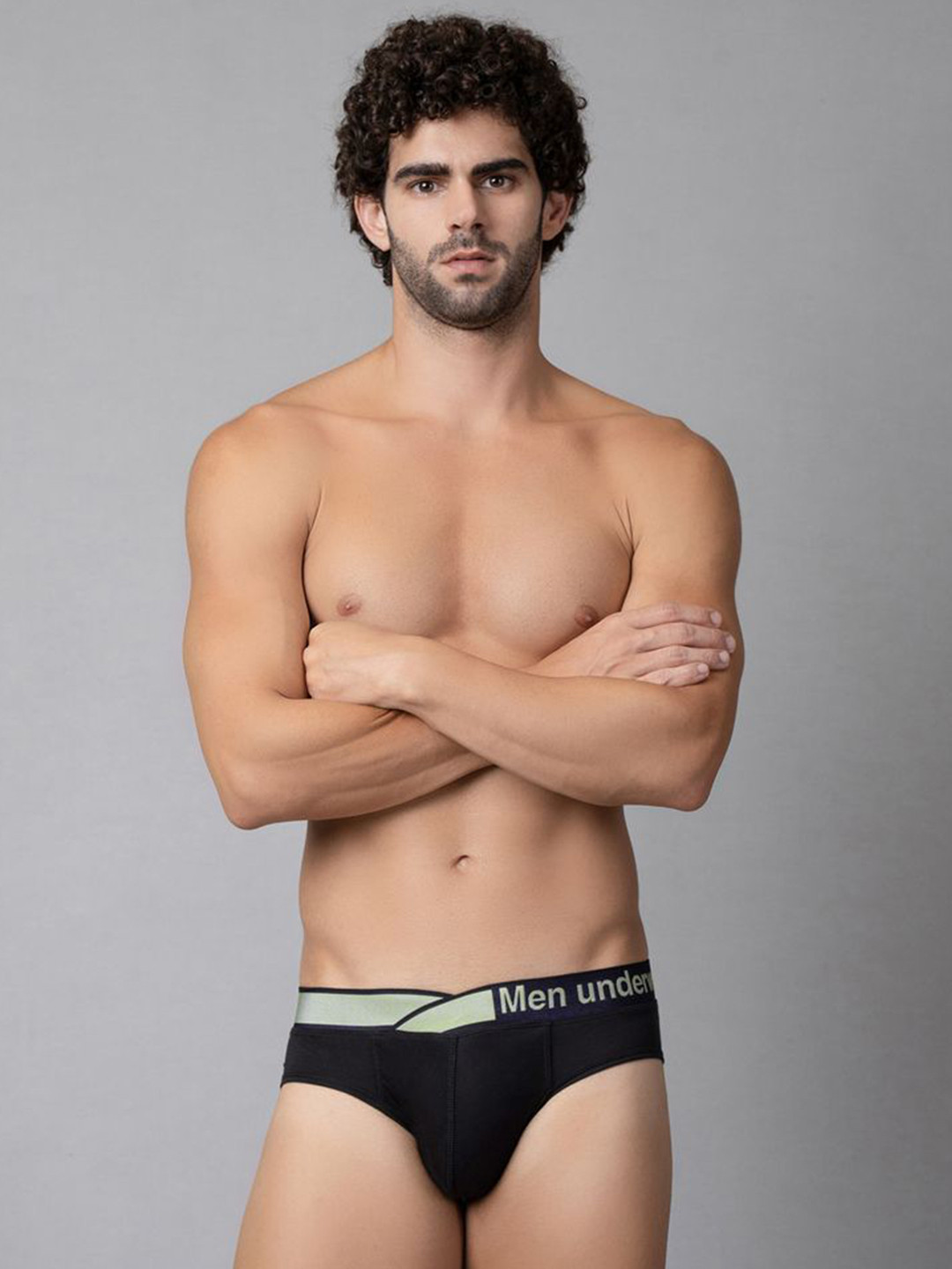 PUMP CLUB Mid-Rise Anti-Bacterial Basic Briefs ART240-Black-M