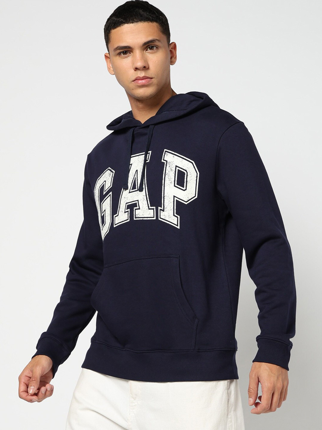 GAP Brand Logo Print Hooded Sweatshirt