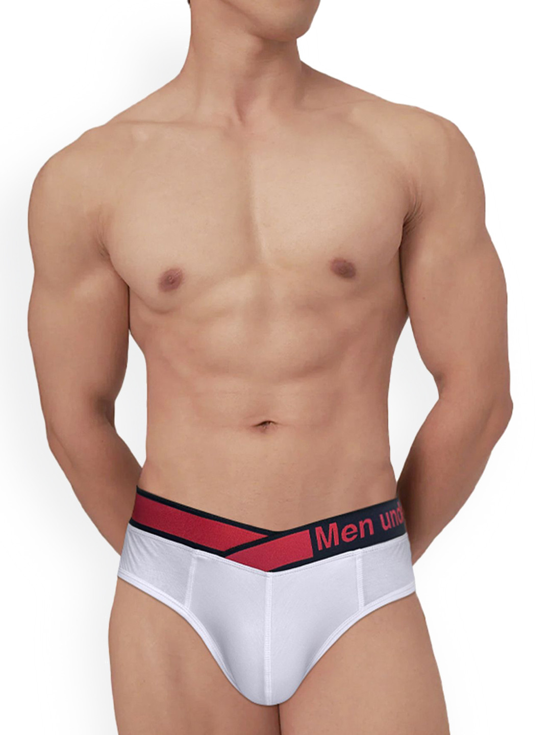 PUMP CLUB Mid-Rise Anti-Bacterial Basic Briefs ART280-White-M