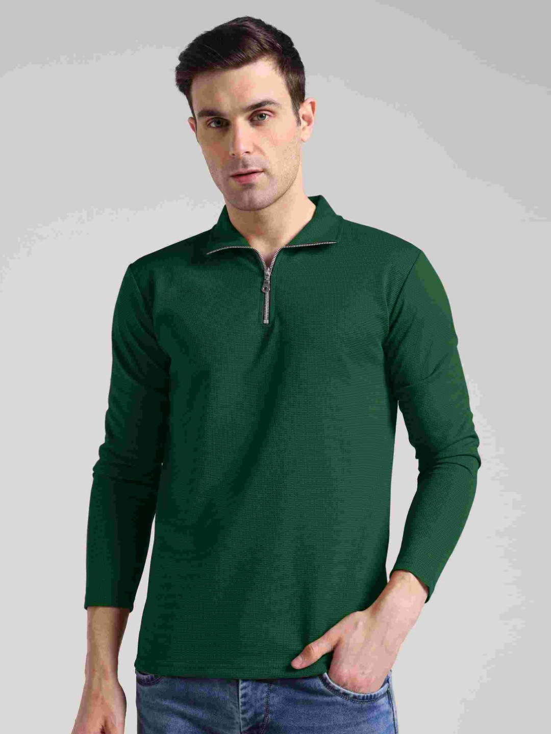 INDICLUB Men Polo Collar Pockets T-shirt