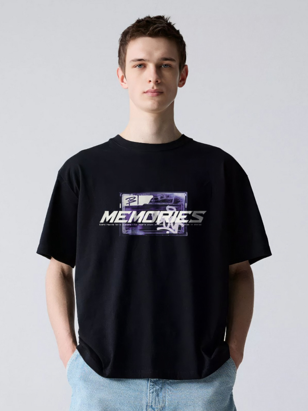 Backbenchers Men Typography Printed Round Neck Satin Oversized T-shirt