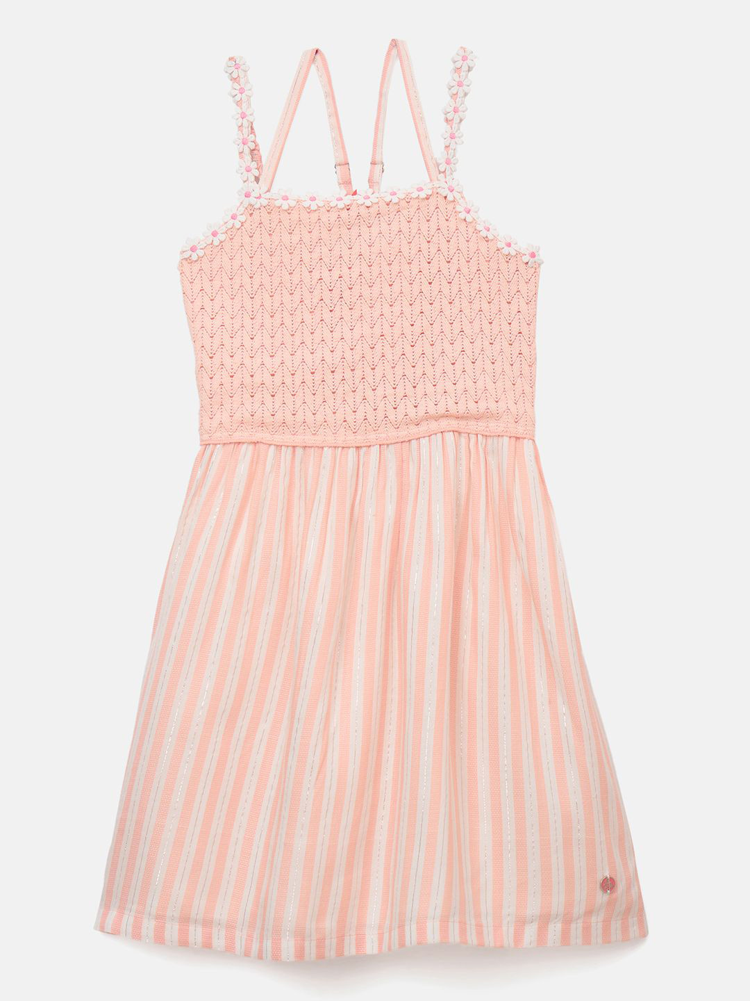 Blue Giraffe Striped Empire Midi Dress