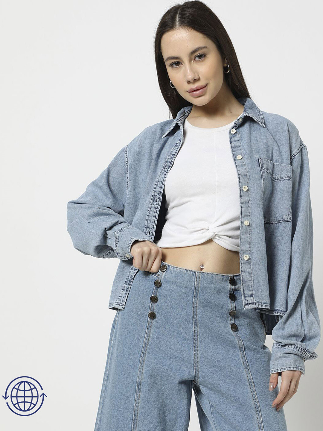 GAP Pure Cotton Denim Relaxed Fit Shirt