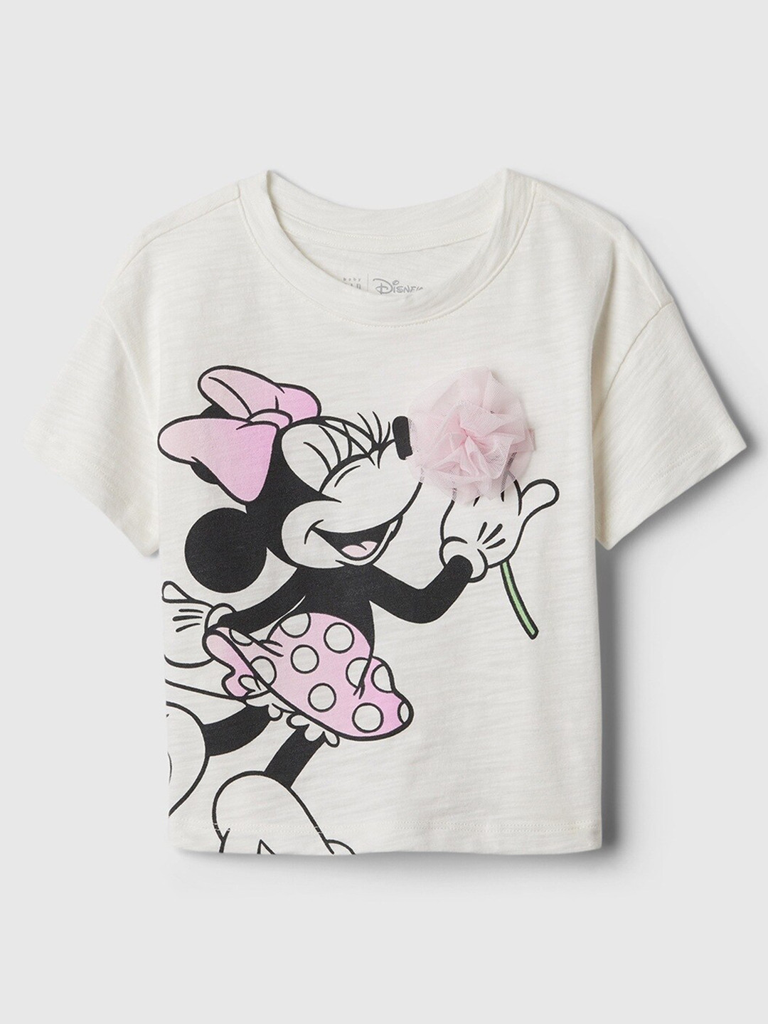 GAP Girls Pure Cotton Minnie Mouse Printed T-shirt