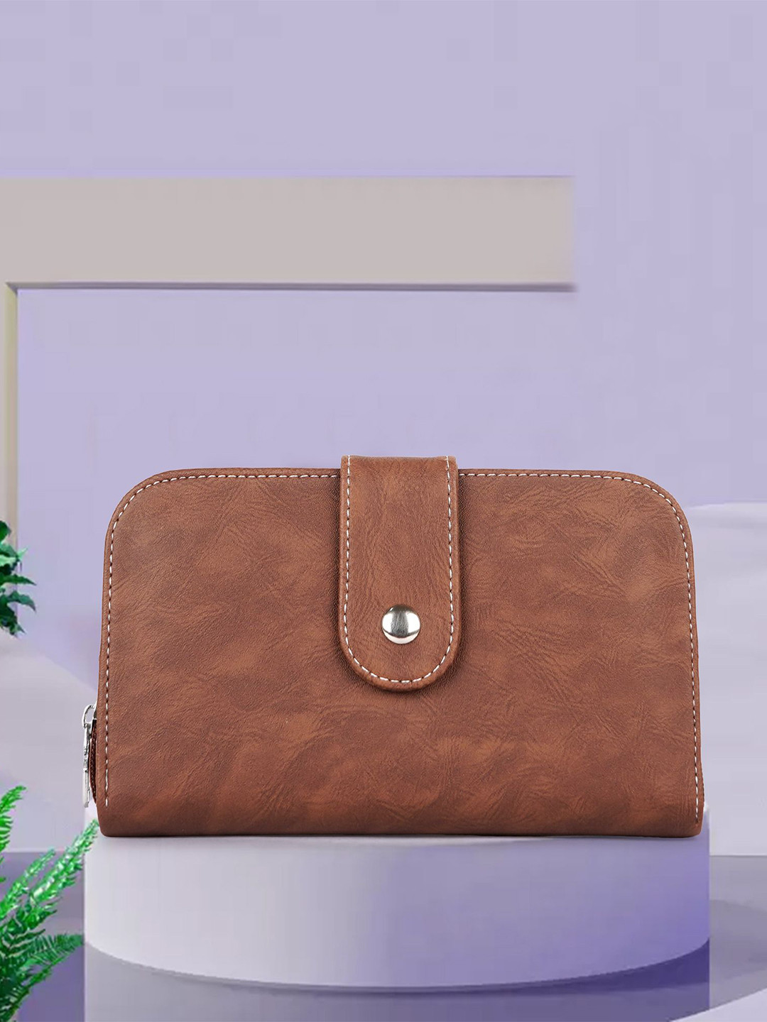 NORVE Women Textured Two-Fold Wallet Clutch with Water Resistance