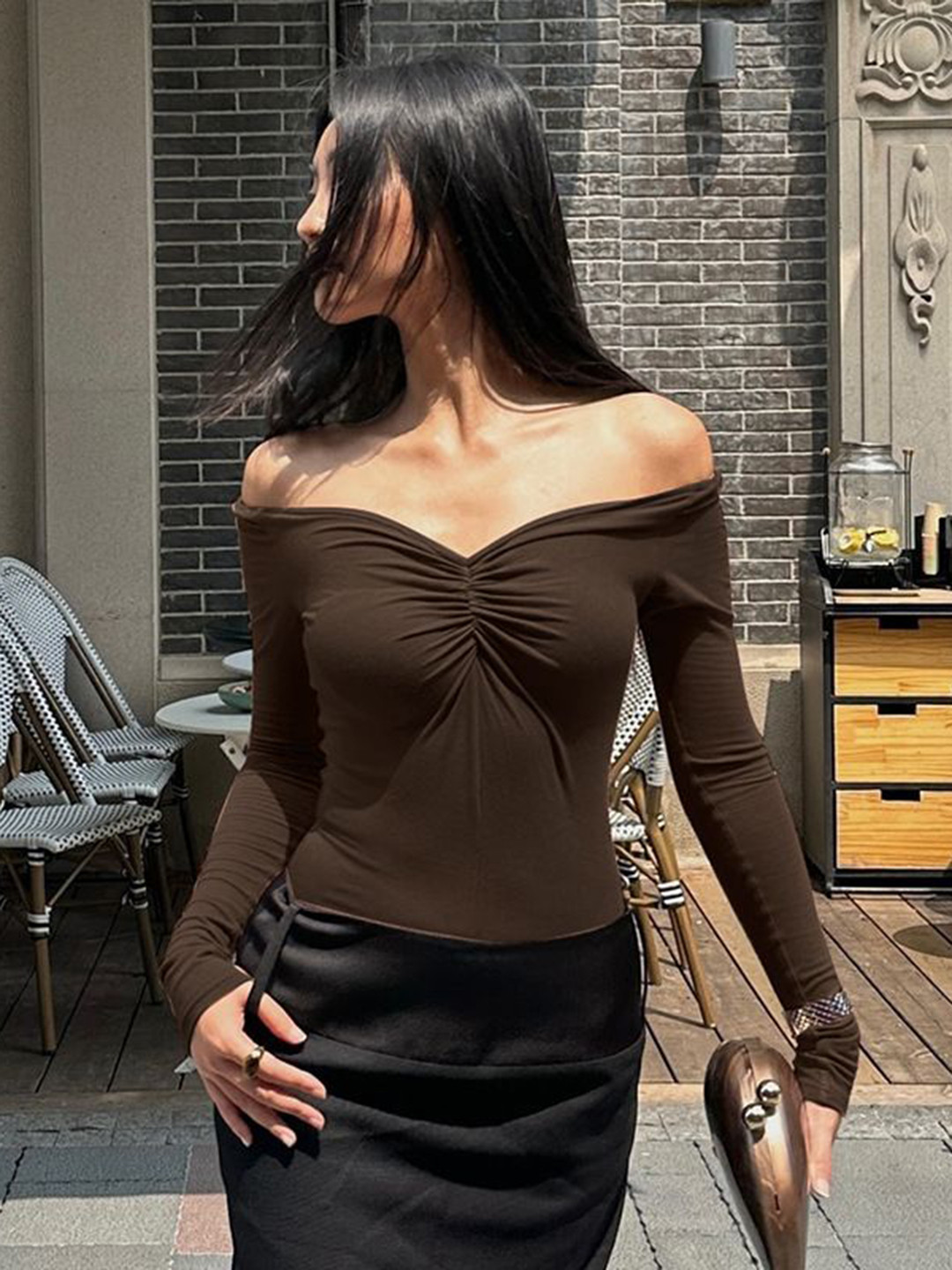 bebe Off-Shoulder Top