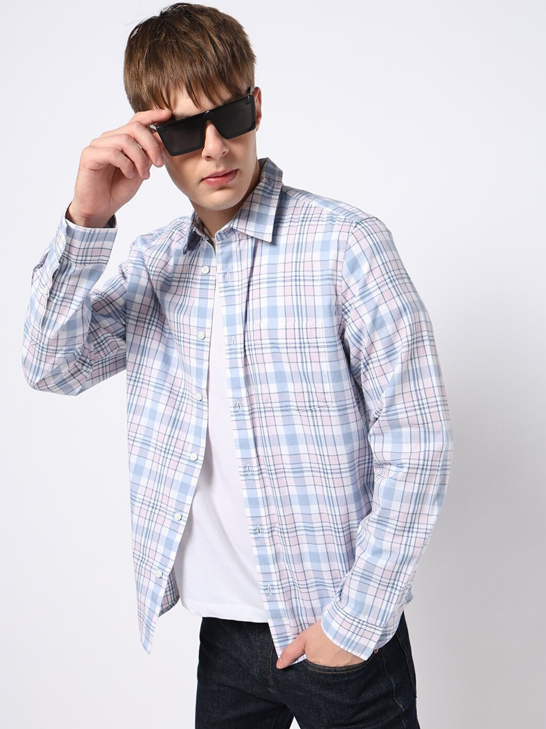 GAP Men Tartan Checks Checked Casual Shirt