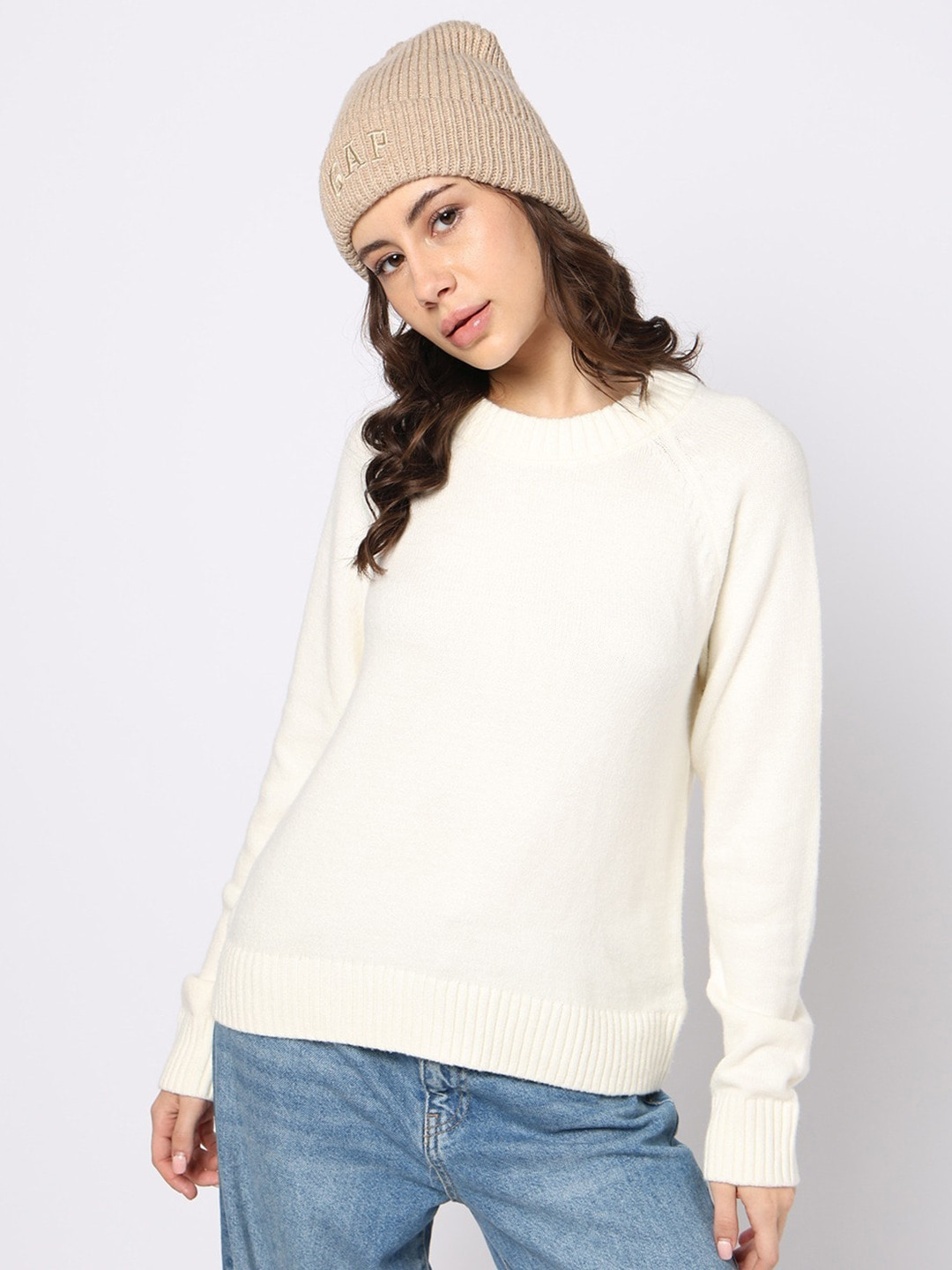 GAP Raglan Sleeve Crew Neck Pullover