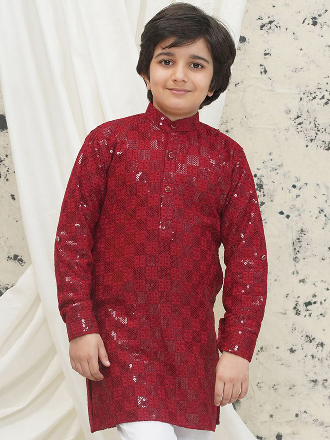 Aj DEZInES Boys Printed Chikankari Kurta