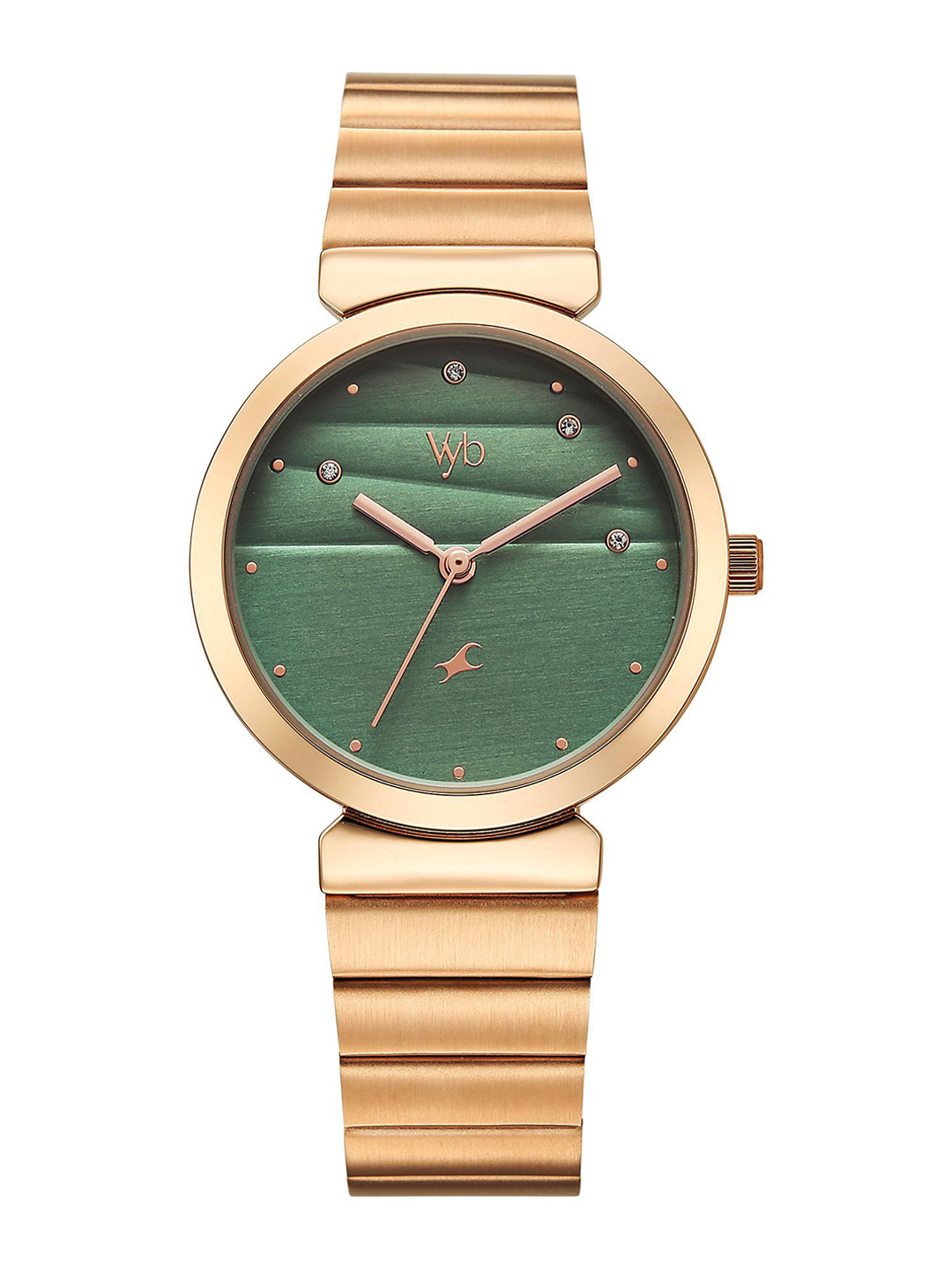 Fastrack Vyb Charmer Women Embellished Dial & Reset Time Analogue Watch FV60078WM01