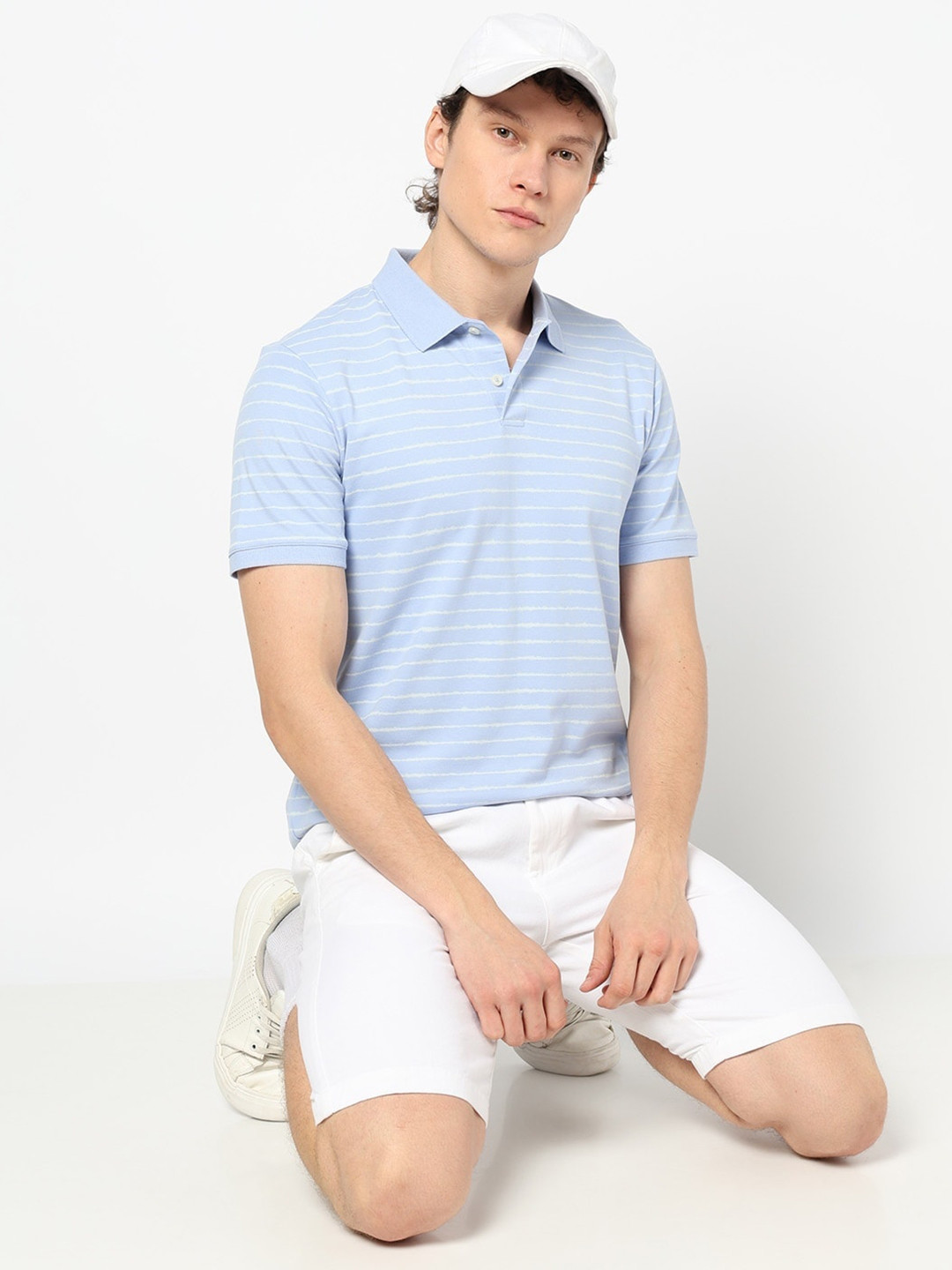 GAP Striped Polo Collar T-shirt